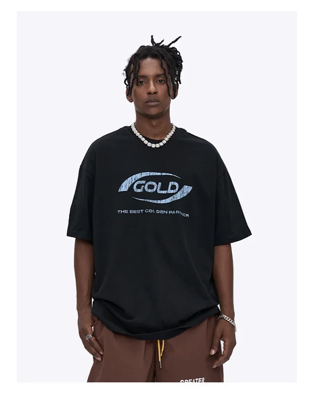 RFSD Men's 2025 Summer American Turtleneck Print T-shirt Detail