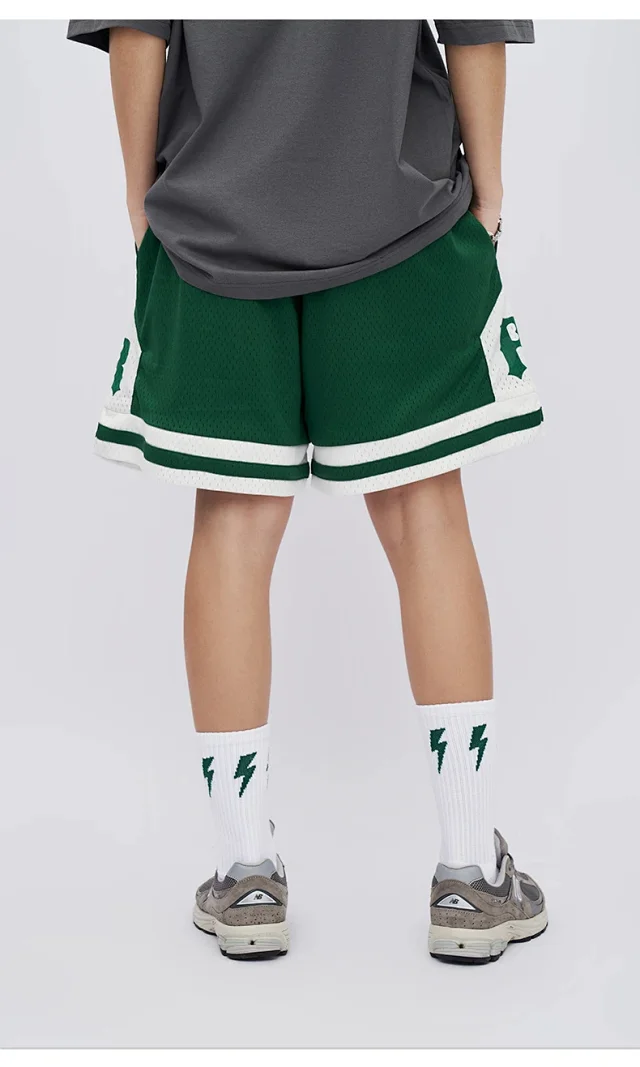 RFSD Men's 2025 Summer 400g Mesh Embroidered Shorts Detail