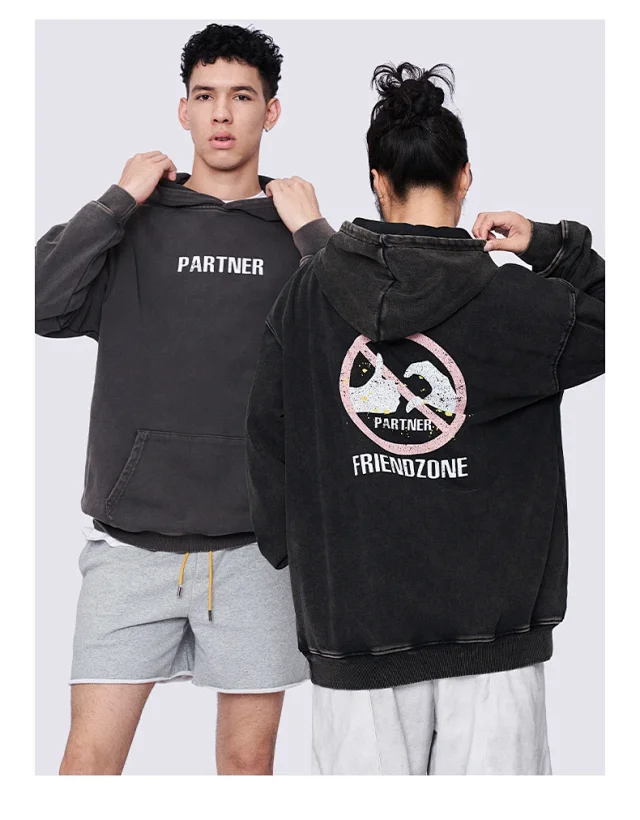 FSDR Men's 2025 FW Loose Waxed Hoodie Detail