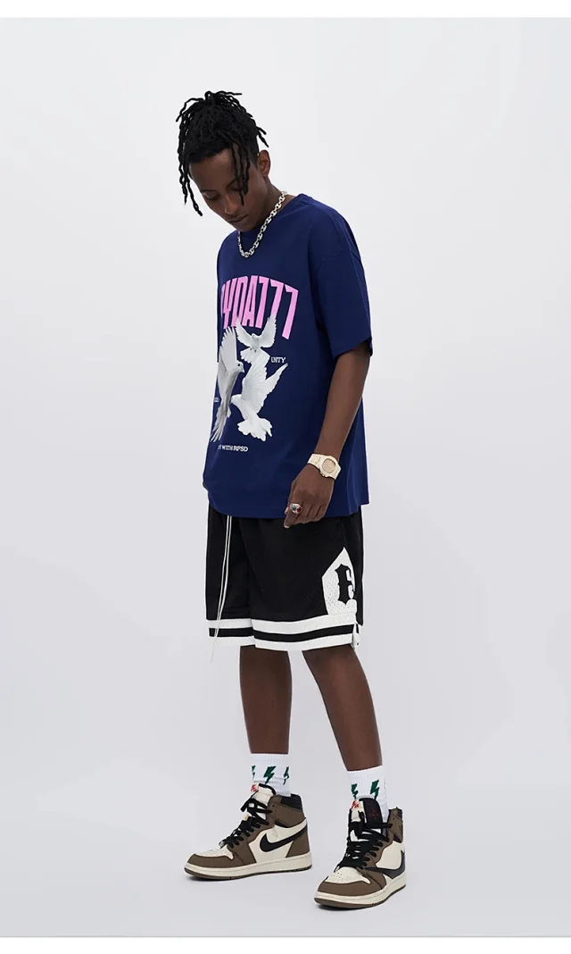 RFSD Men's 2025 Summer 400g Mesh Embroidered Shorts Detail