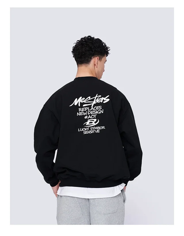 RFSD Men's 2025 FW Oversized Streetwear Crewneck Sweatshirt Detail