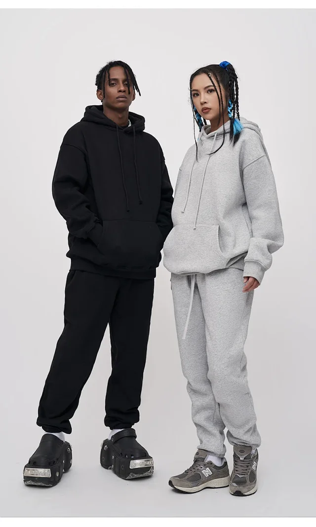RFSD Men's 2025 FW Solid Casual Fleece Sweatpants Hip-hop Set Detail
