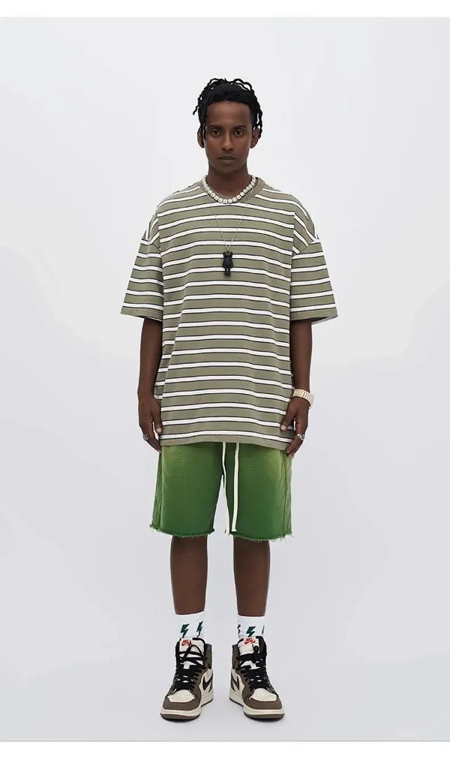 RFSD Men's Vintage Washed Stripe Tee Detail