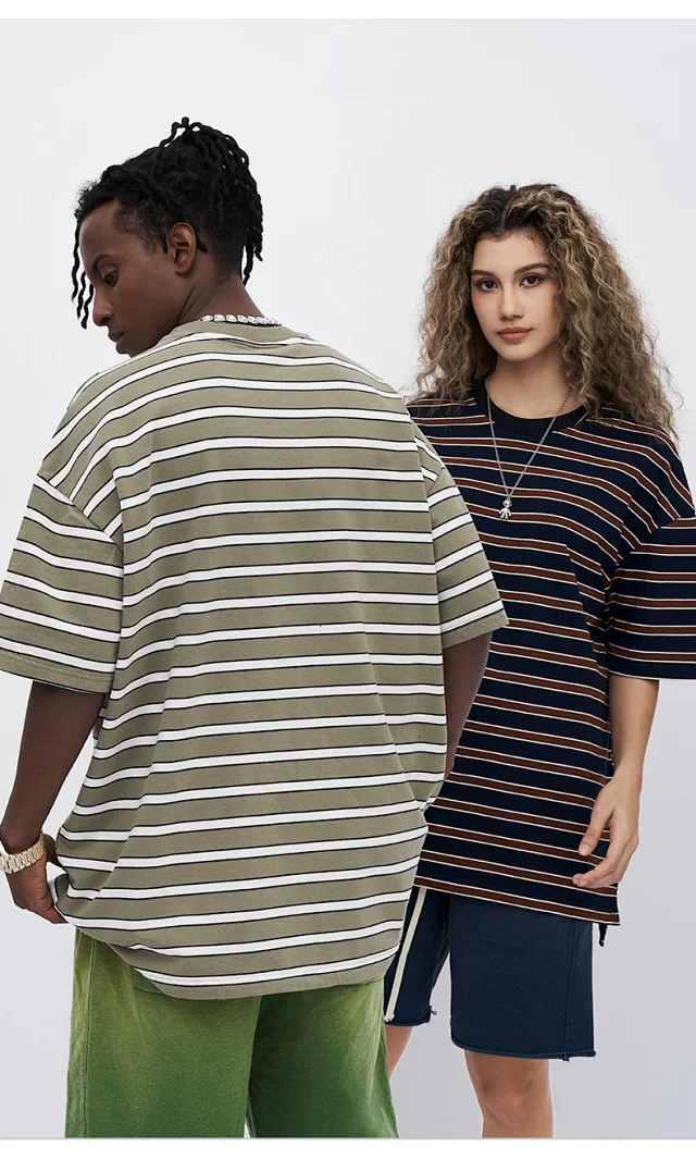 RFSD Men's Vintage Washed Stripe Tee Detail