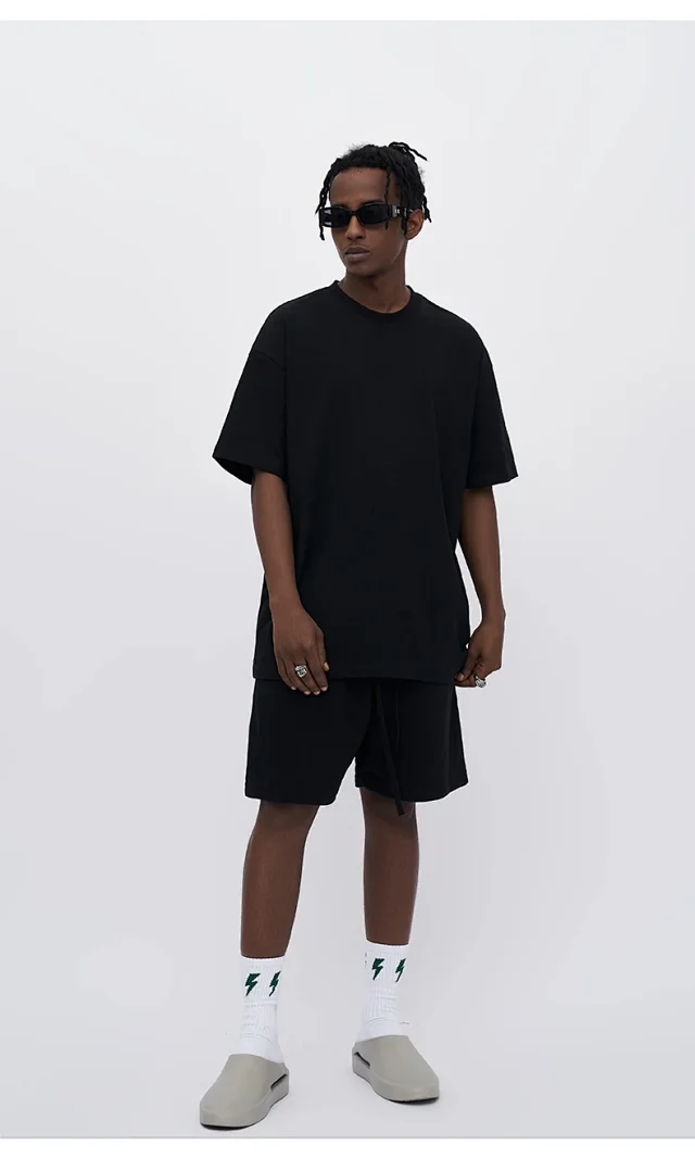 RFSD Men's 2025 Summer Trendy Loose Solid Short-sleeve T-shirt Detail