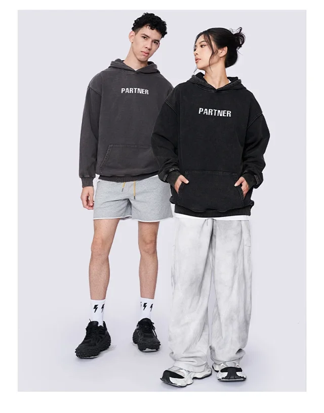 FSDR Men's 2025 FW Loose Waxed Hoodie Detail