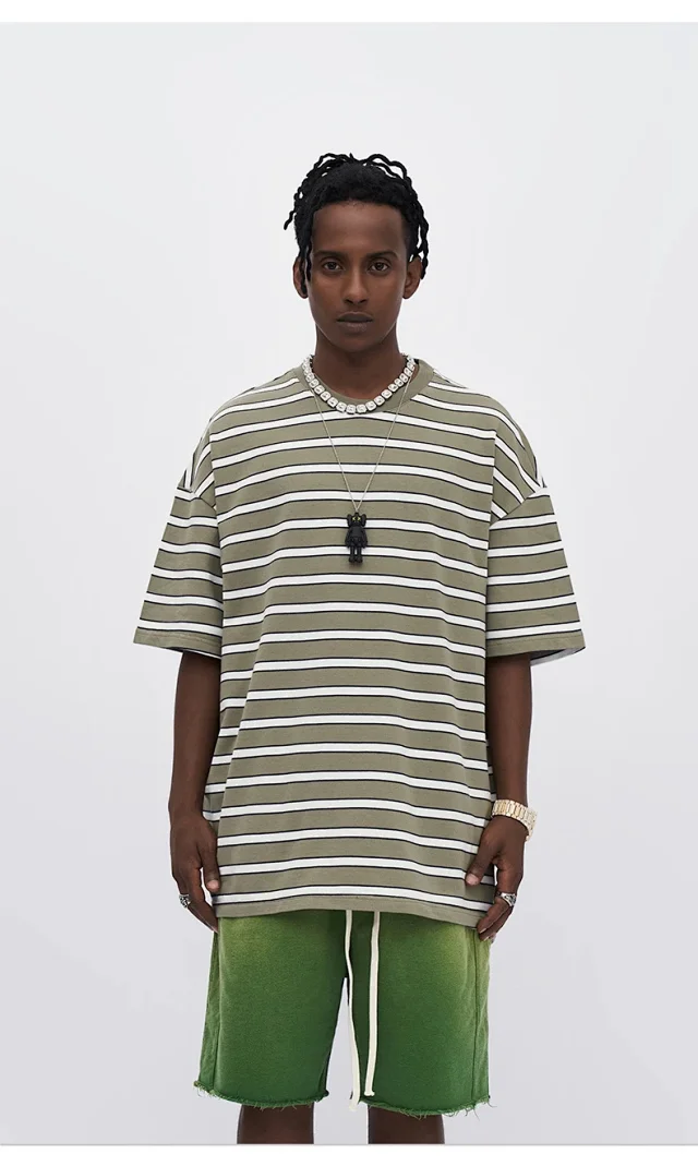 RFSD Men's Vintage Washed Stripe Tee Detail