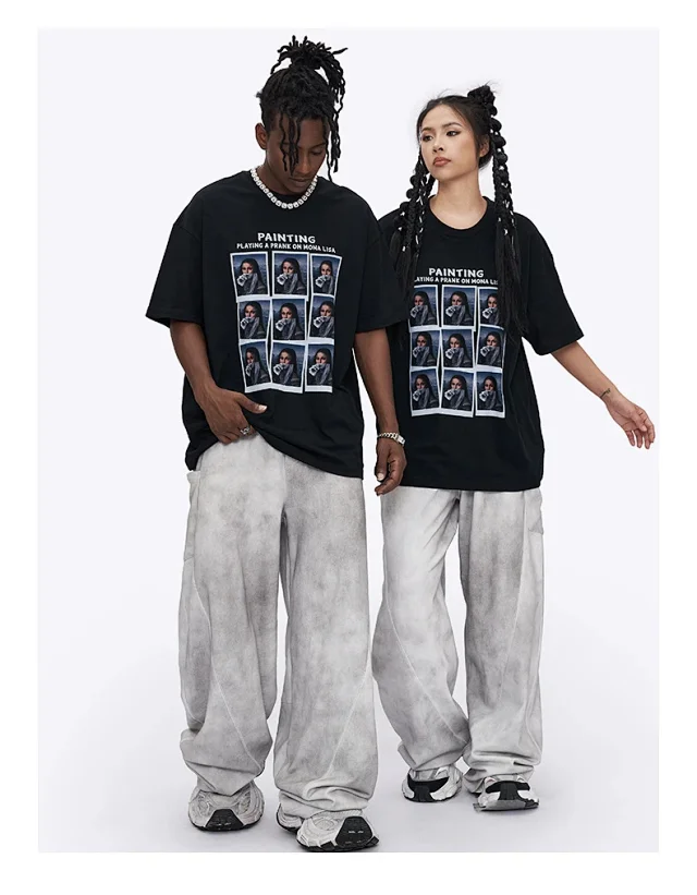 RFSD Men's 2025 Summer American Cotton Portrait Print T-shirt Detail