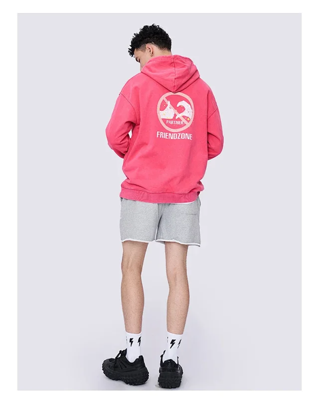 FSDR Men's 2025 FW Loose Waxed Hoodie Detail
