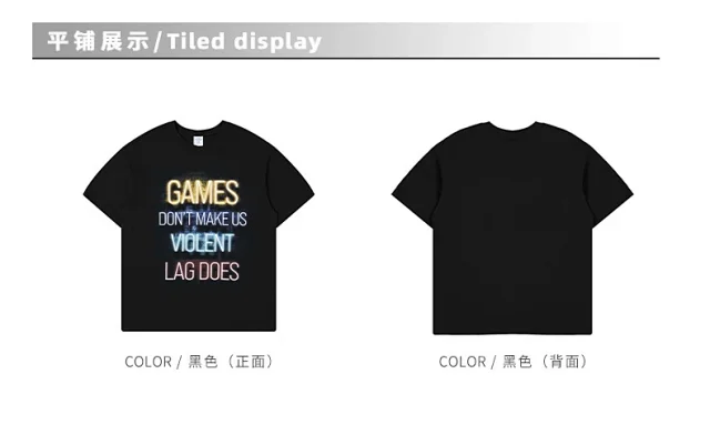 RFSD Men's | Digital Direct Injection Print T-shirt 2025 SS New Heavy Print American Retro Short-sleeve Men Detail