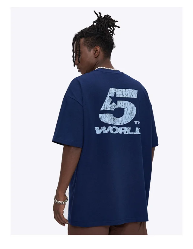 RFSD Men's | Digital Crack Print T - Shirt 2025 SS New Street Men's Casual Short - Sleeve Detail