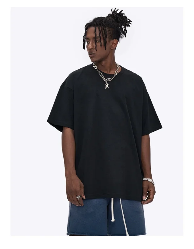 RFSD Men's 2025 Summer Trendy Loose 240G Balenciaga Cool T-shirt Detail