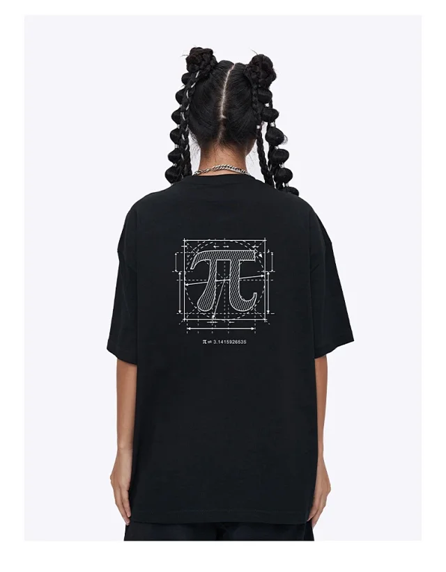 RFSD Men's π Print T-Shirt 2025 SS Streetwear Detail
