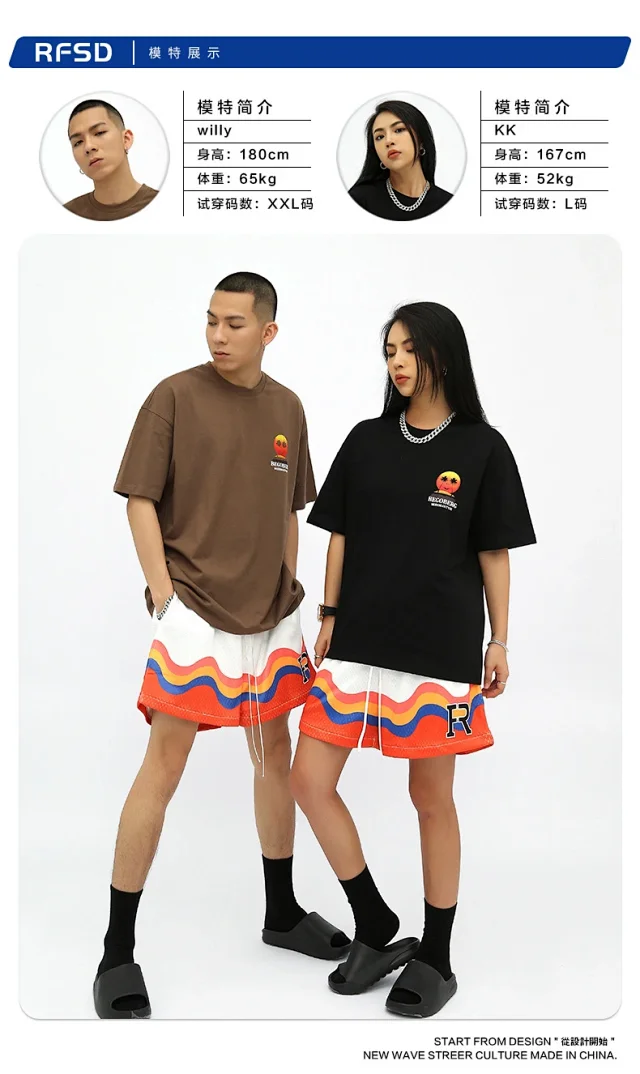 RFSD Men's Summer 2025 Vintage Print Couple T-shirts Detail