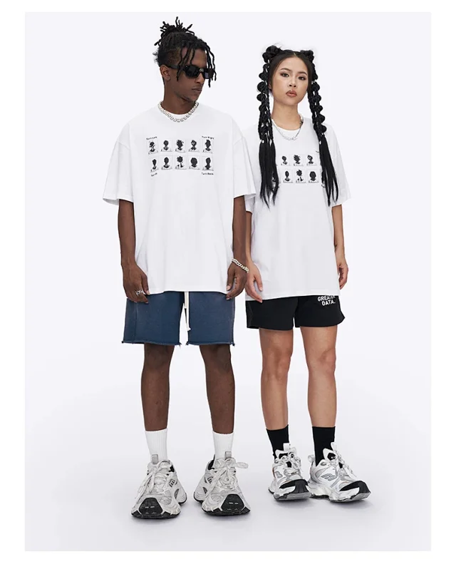 RFSD Men's 2025 Summer T-shirt (230g Cotton, Fun Head Print) Detail