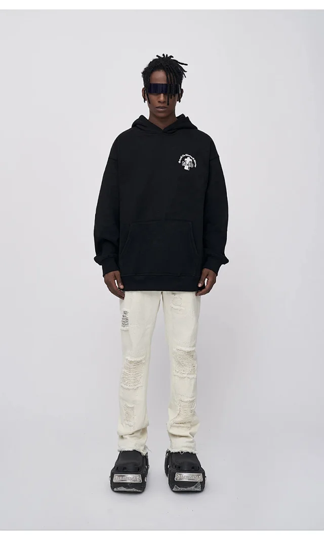 RFSD Men's 2025 Fall/Winter New American Print Fleece Hoodie Detail