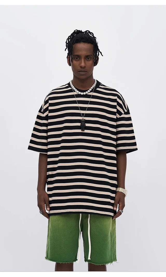 RFSD Men's Vintage Washed Stripe Tee Detail
