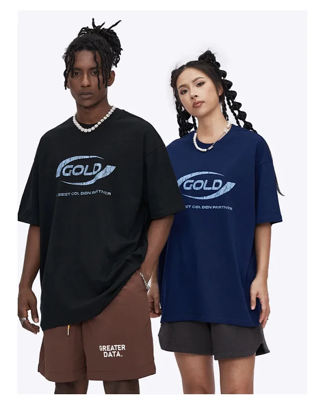 RFSD Men's 2025 Summer American Turtleneck Print T-shirt Detail