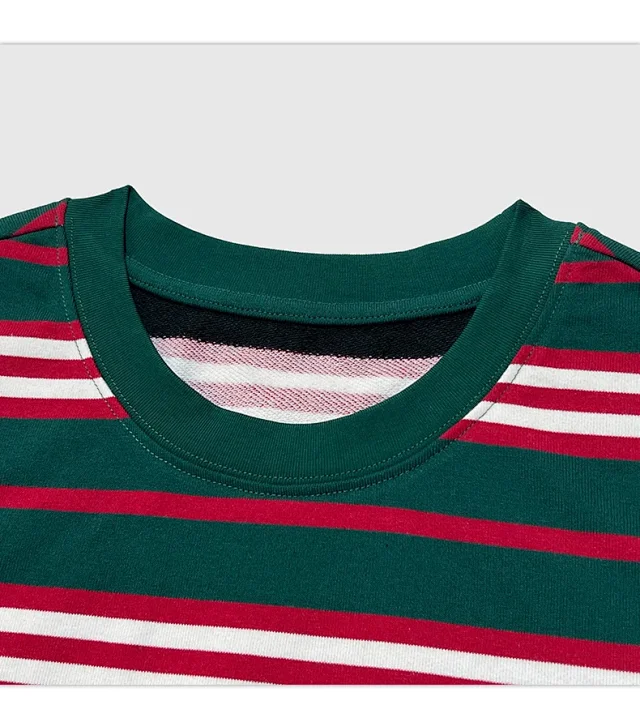 RFSD Unisex Fall 2025 Contrast-Stripe Loose Crew-Neck T-Shirt Detail