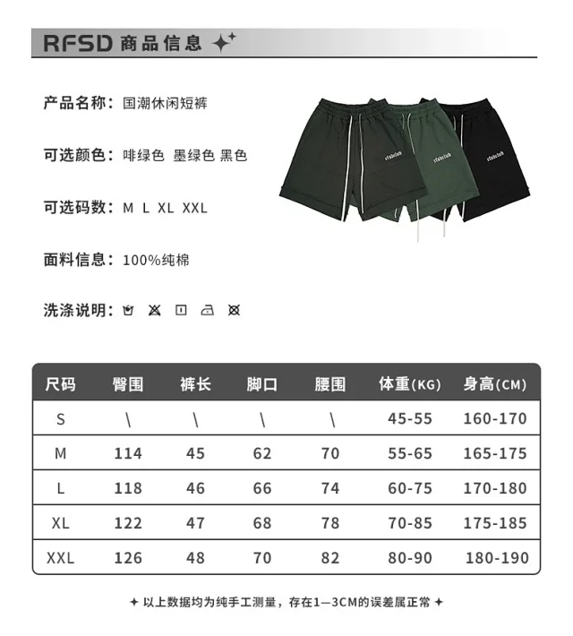 RFSD Men's Summer 2025 Denim Shorts Detail