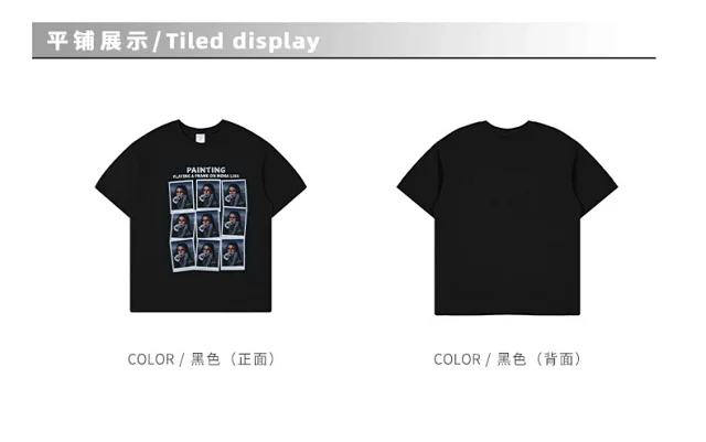 RFSD Men's 2025 Summer American Cotton Portrait Print T-shirt Detail
