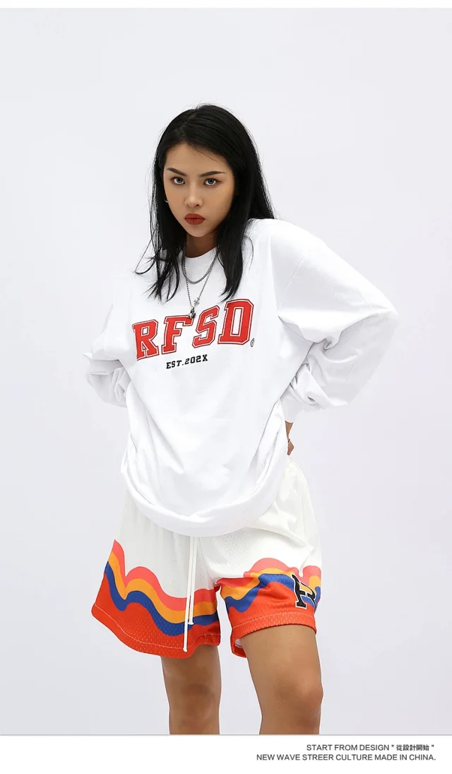 RFSD Men's | 2025 Fall New 250g Double Yarn Heavyweight Streetwear Loose Long-sleeve T-shirt Detail