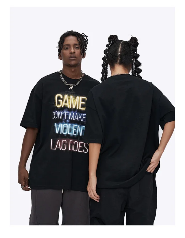 RFSD Men's | Digital Direct Injection Print T-shirt 2025 SS New Heavy Print American Retro Short-sleeve Men Detail