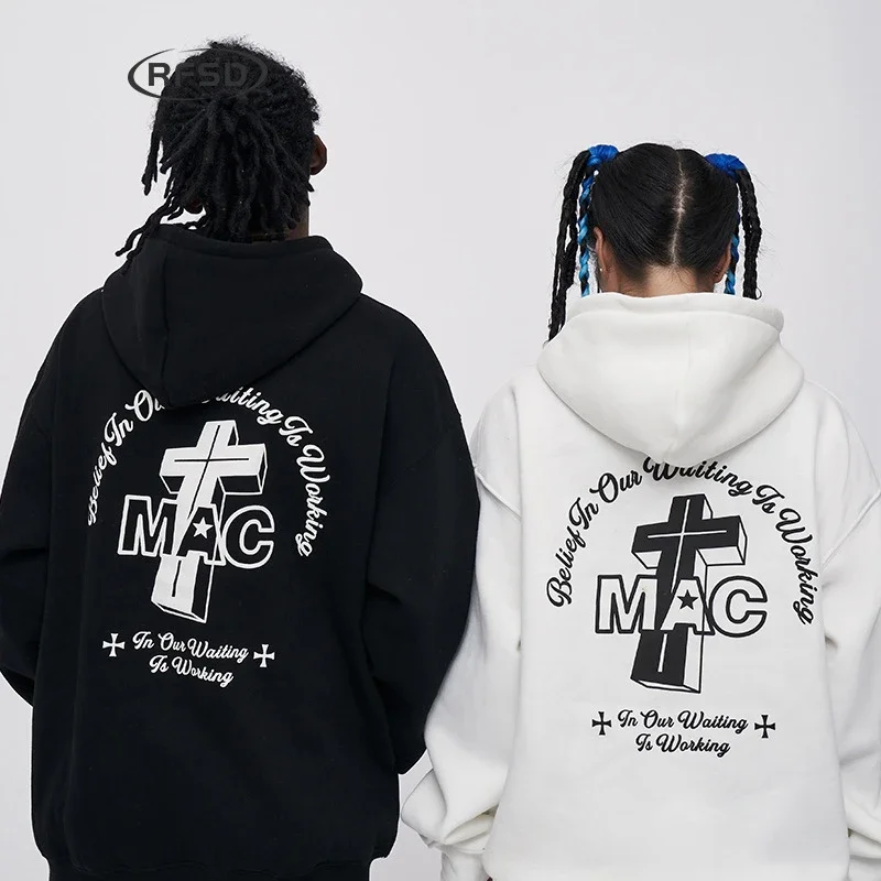 RFSD Men's 2025 Fall/Winter New American Print Fleece Hoodie