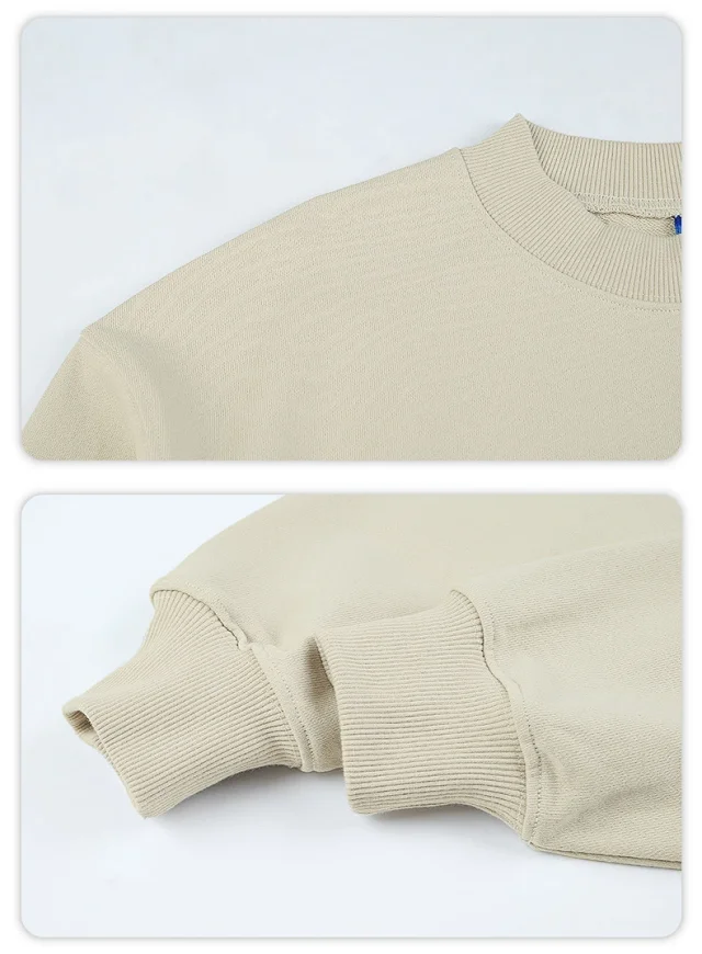 RFSD Men's | 2025 AW 420g Heavyweight Fleece Streetwear Crew Neck Solid Sweatshirt Detail