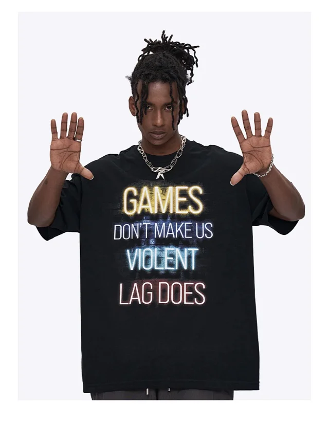 RFSD Men's | Digital Direct Injection Print T-shirt 2025 SS New Heavy Print American Retro Short-sleeve Men Detail