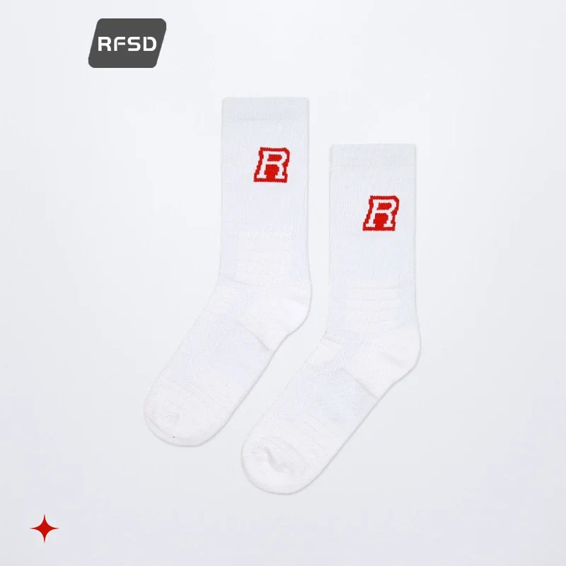 RFSD Accessories | 2025 Autumn/Winter Trendy Brand New Creative Casual Thickened Mid-High Tube Socks Unisex