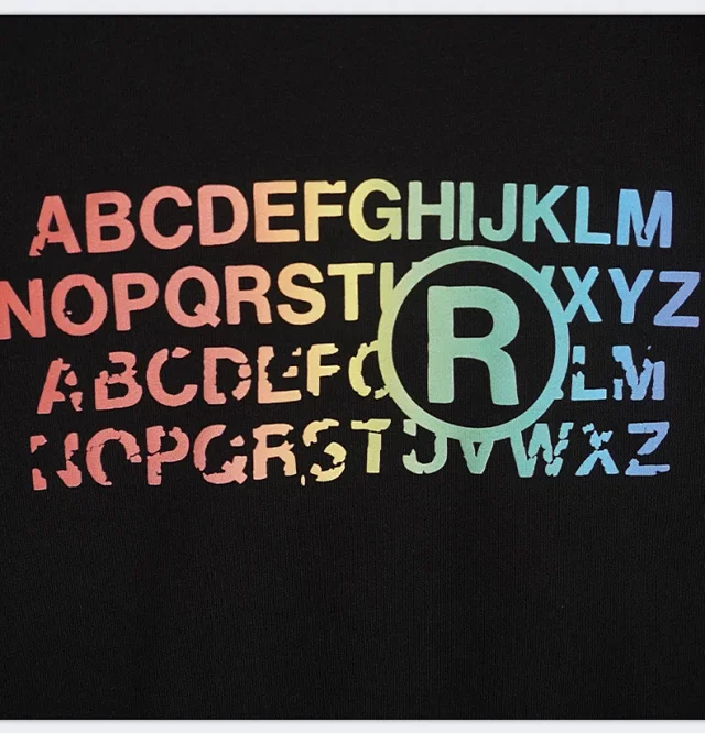 RFSD Men's 2025 Fall/Winter Loose Printed Crewneck Sweatshirt Detail