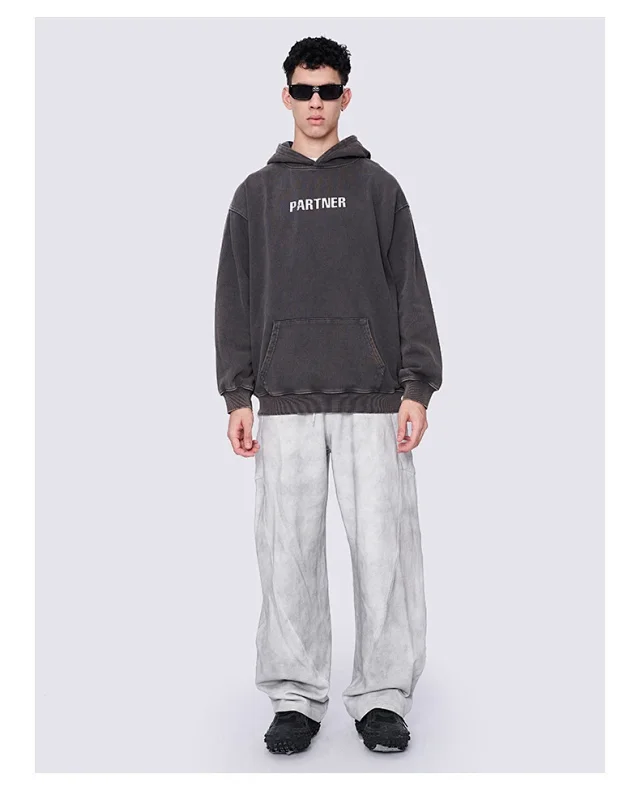 FSDR Men's 2025 FW Loose Waxed Hoodie Detail