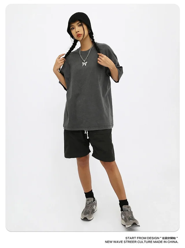 RFSD Men's | 2025 Summer New Street Pure Heavy Washed T-shirt Detail