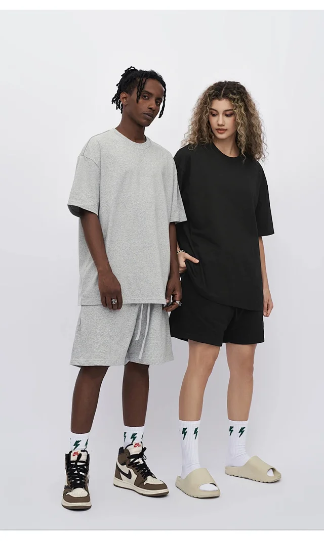 RFSD Men's 2025 Summer Trendy Loose Solid Short-sleeve T-shirt Detail