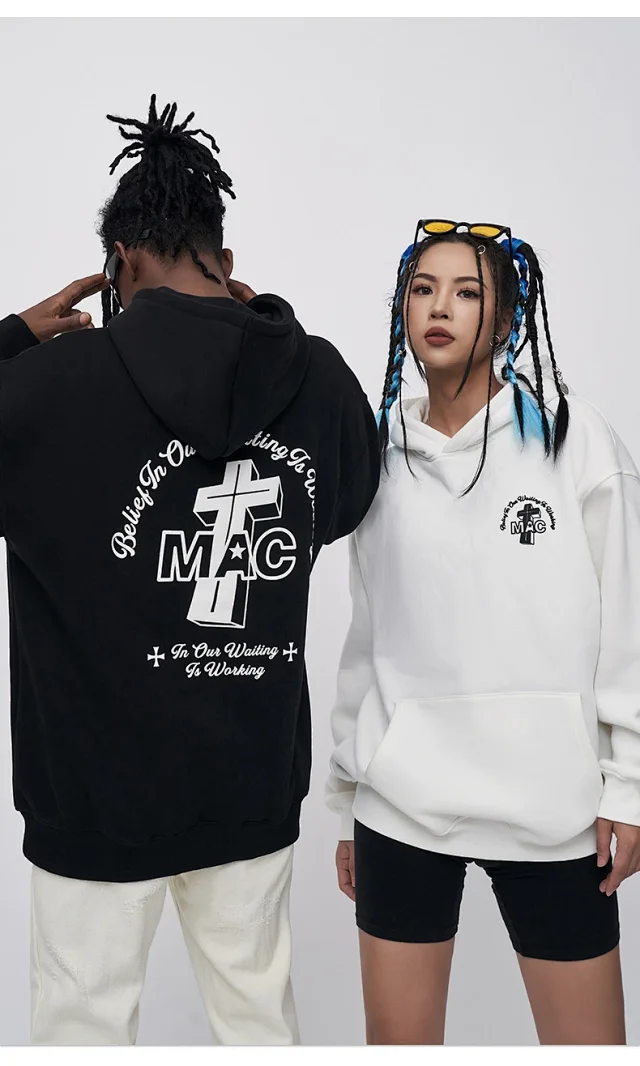 RFSD Men's 2025 Fall/Winter New American Print Fleece Hoodie Detail