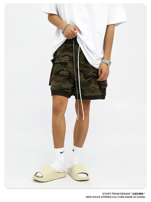 RFSD Men's Summer New American Hip - Hop Camo Shorts Detail