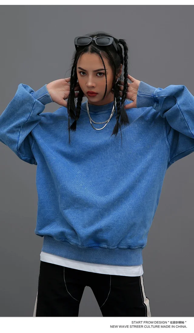 RFSD Men's 2025 FW Heavyweight 420g Crewneck Wax-Dyed Washed B-Style Sweatshirt Detail