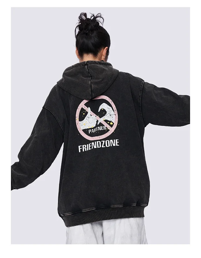 FSDR Men's 2025 FW Loose Waxed Hoodie Detail