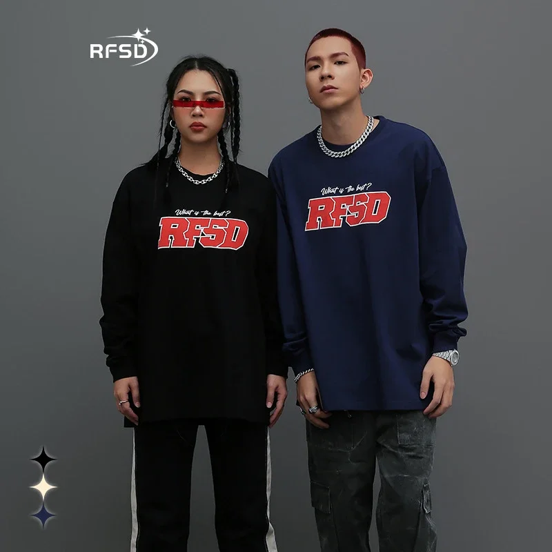 RFSD Men's Wear | 2025 Autumn/Winter New Original Chinese Style Printed Long-sleeve T-shirt 250g Loose Crewneck T-shirt for Men
