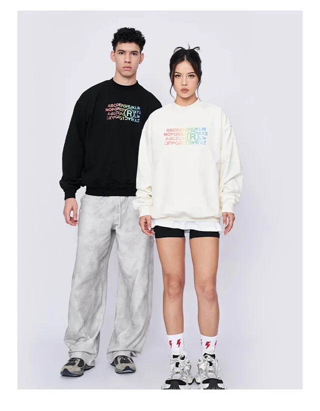 RFSD Men's 2025 Fall/Winter Loose Printed Crewneck Sweatshirt Detail