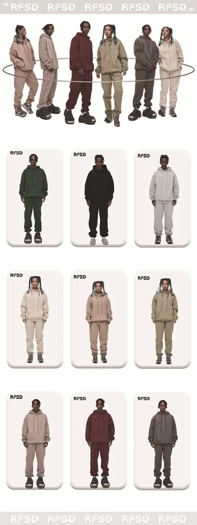 RFSD Men's | 2025 AW Fleece Hoodie & Sweatpants Set Detail