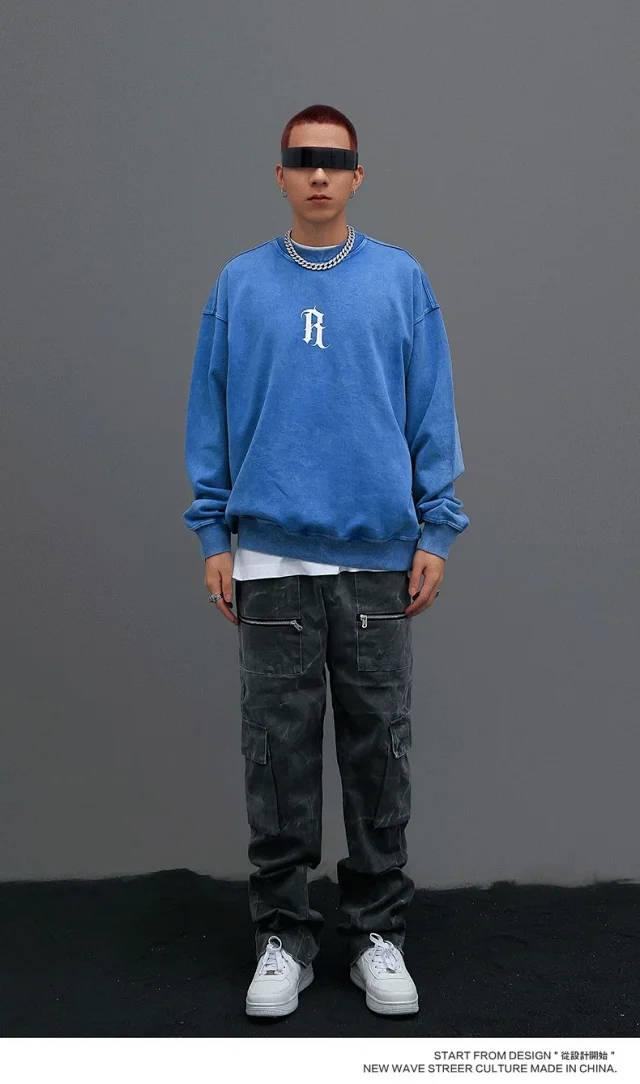 RFSD Men's | 2025 Autumn-Winter New Trendy R-Printed Sweatshirt Detail