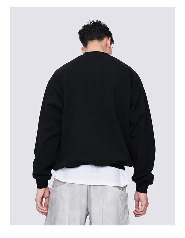 RFSD Men's 2025 FW Printed Crewneck Sweatshirt (Oversized Drop - Shoulder, Plus Size) Detail