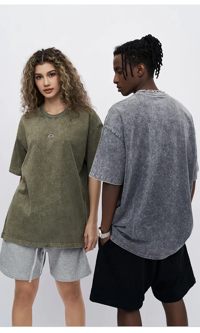 RFSD Men's | Balenciaga Dupe 285G Heavy-Duty Wax-Dyed Crewneck Short-Sleeve T-Shirt Detail