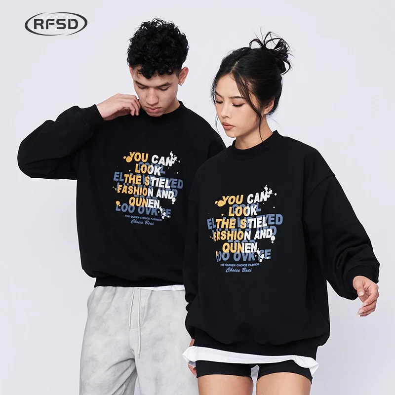 RFSD Men's | 2025 Fall/Winter Heavyweight American Streetwear Print Crewneck Sweatshirt