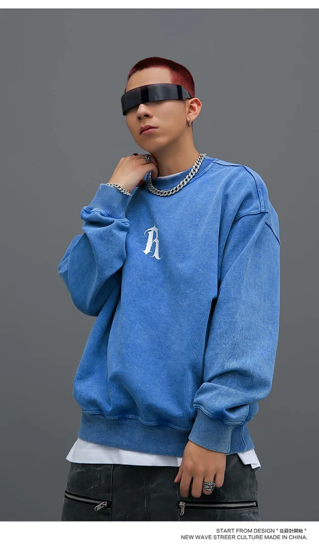 RFSD Men's | 2025 Autumn-Winter New Trendy R-Printed Sweatshirt Detail