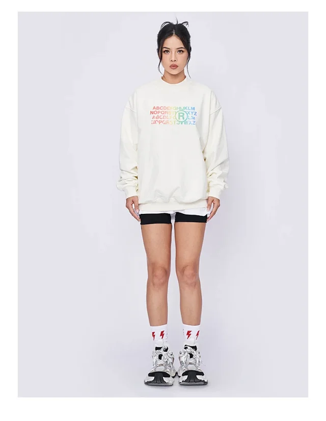 RFSD Men's 2025 Fall/Winter Loose Printed Crewneck Sweatshirt Detail