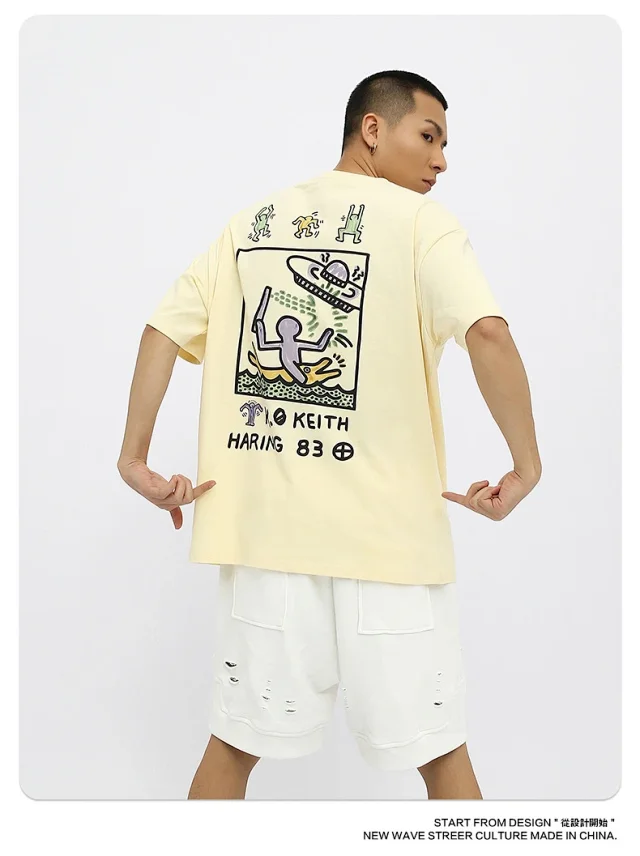 RFSD Men's | 2025 SS New Chinese  Anime Print T-Shirt Detail