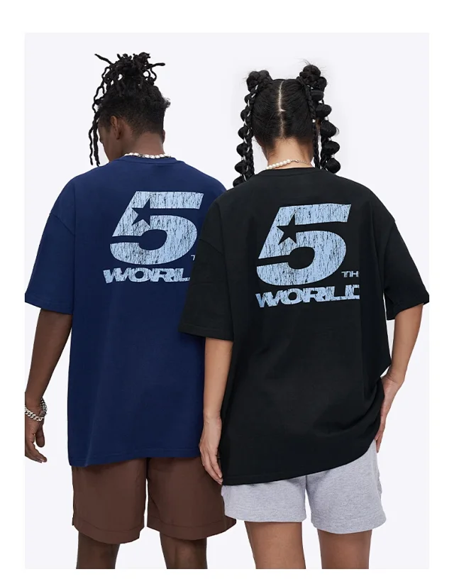 RFSD Men's | Digital Crack Print T - Shirt 2025 SS New Street Men's Casual Short - Sleeve Detail